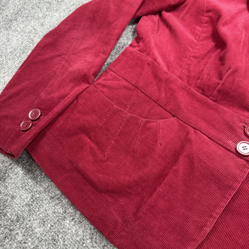 Halogen Women's Pink Corduroy Blazer Jacket Size L Cotton Stretch Career - Picture 7 of 12